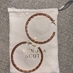 Kendra Scott Rose Gold Textured Hoop Earrings